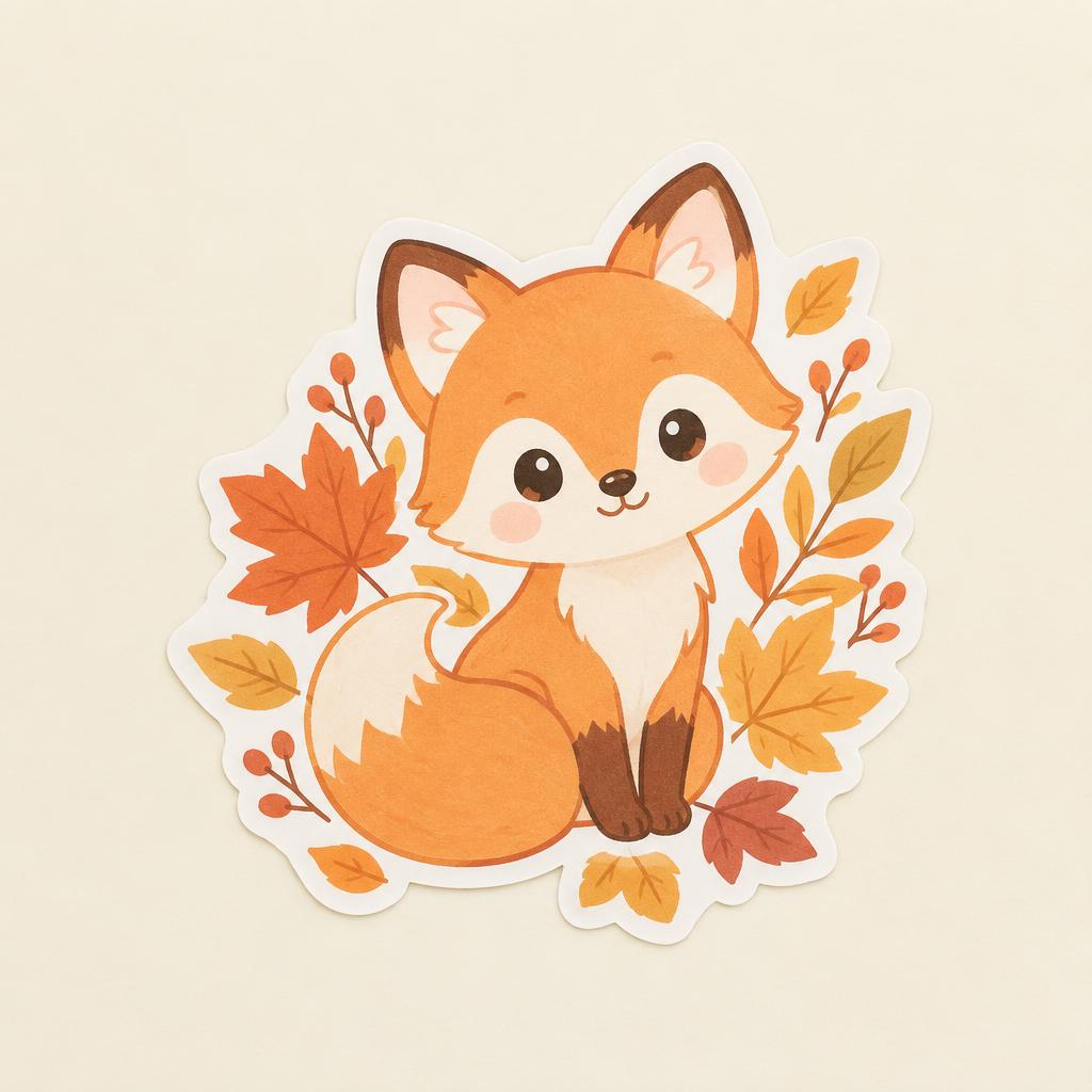 Sticker Zorro de Otoño