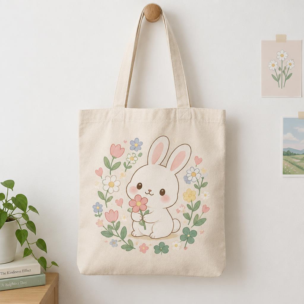 Tote Bag Conejo Floral