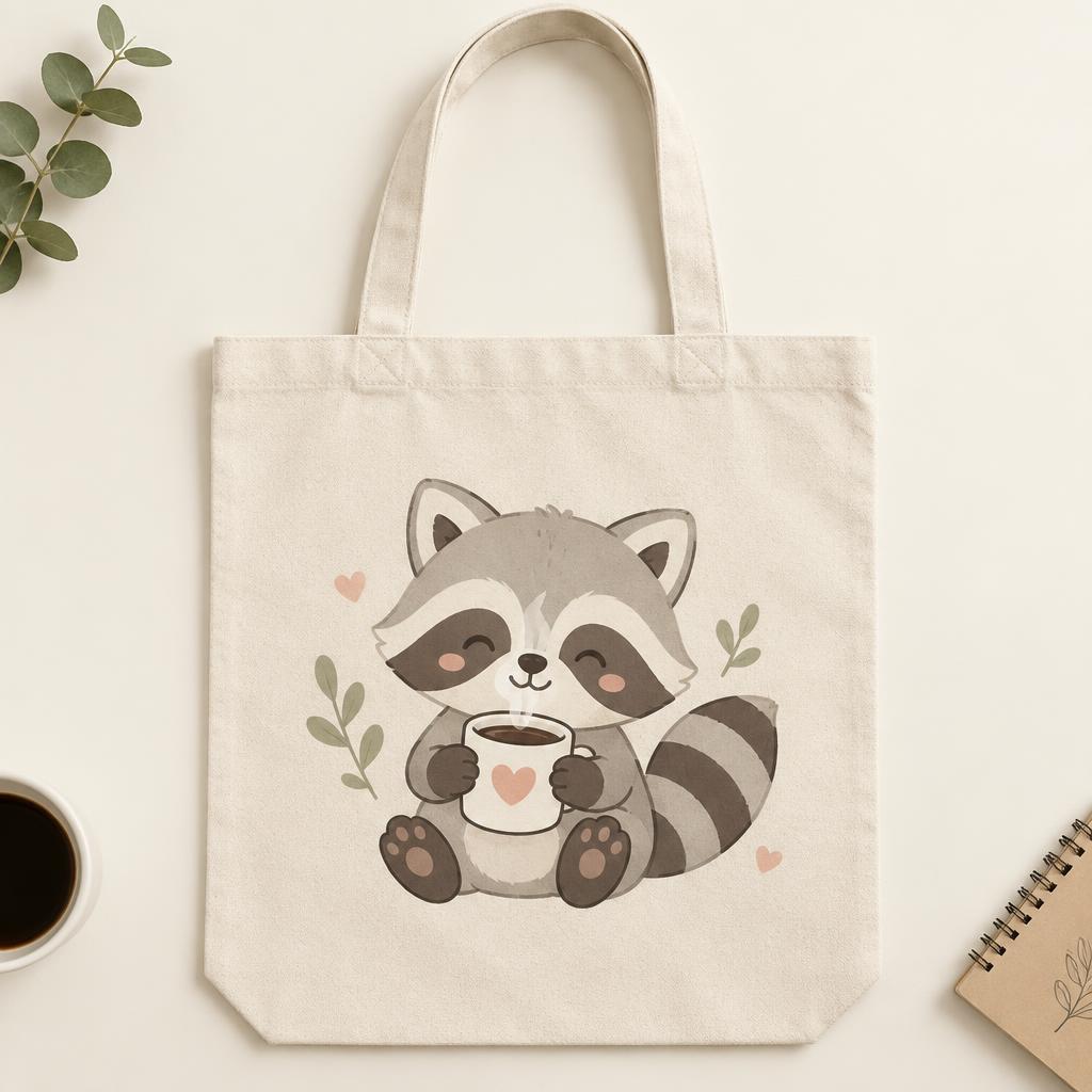 Tote Bag Mapache Café